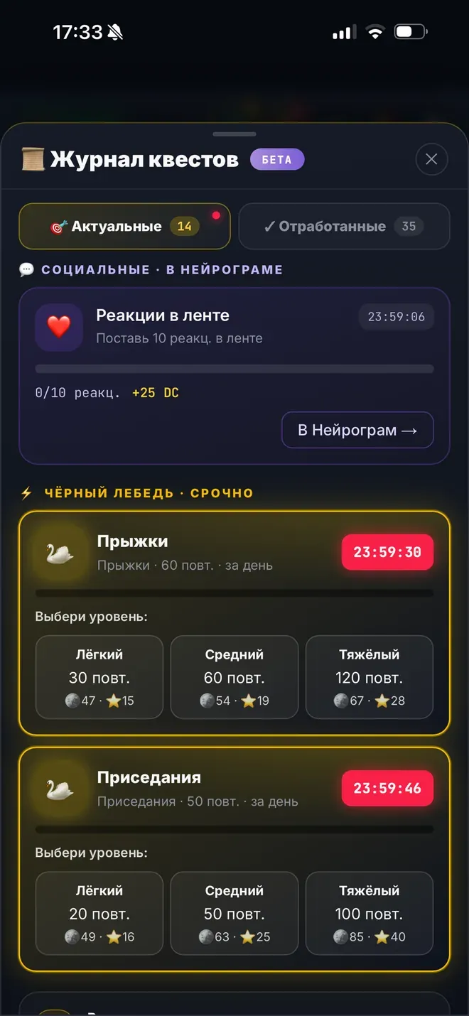 Журнал квестов: срочные вызовы Чёрного лебедя